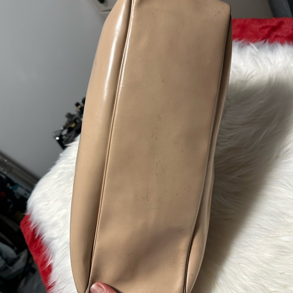 BEAUTIFUL - beige leather handbag - Picture 5 of 8